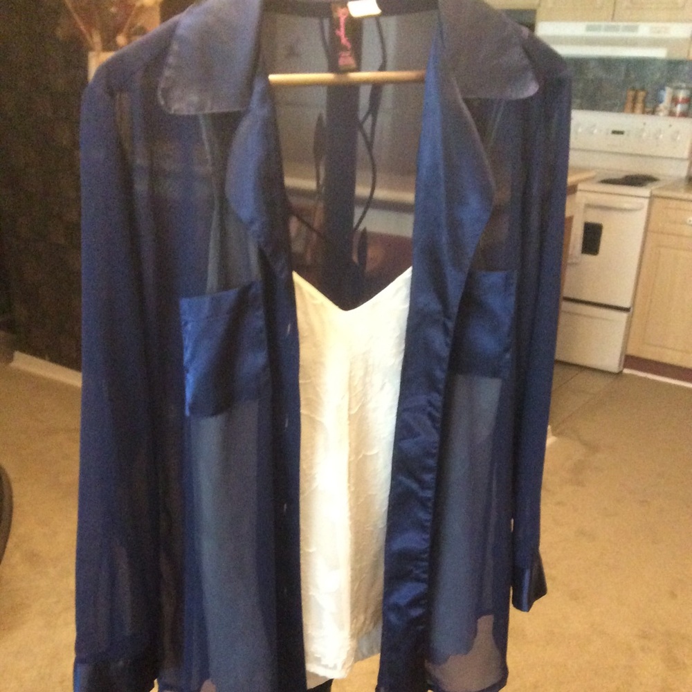 Mysteriously attractive, dark blue, see through